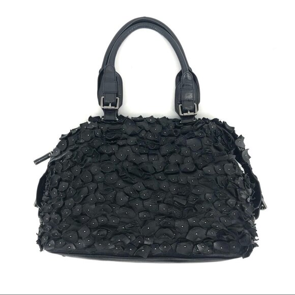 Kenneth Cole Black Leather Satchel/Top Handle Bag | Medium Size - Picture 1 of 9